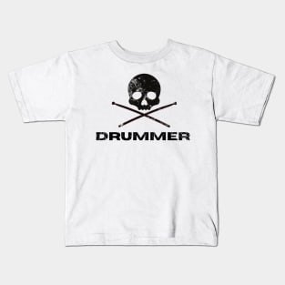 Drummer skull Kids T-Shirt